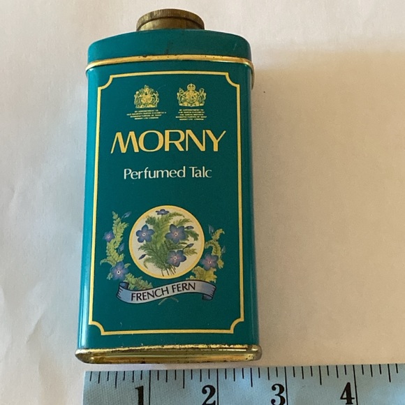 Vintage Morny French Fern PERFUMED TALC Tin - Picture 14 of 16